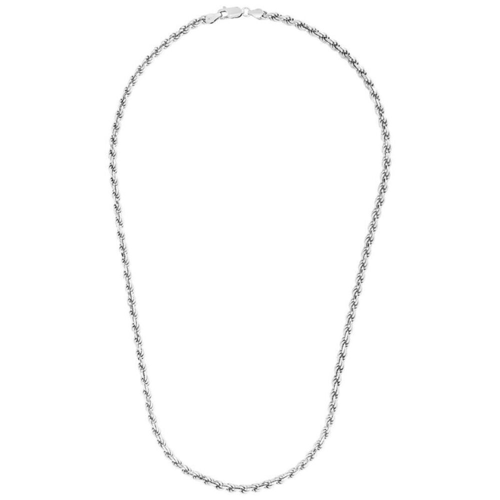 Italian Silver Rope Chain Necklace